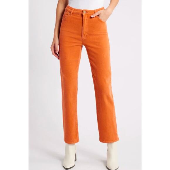 Rolla's Original Straight Cord Rust High-rise Pants, size 24 - Picture 1 of 11